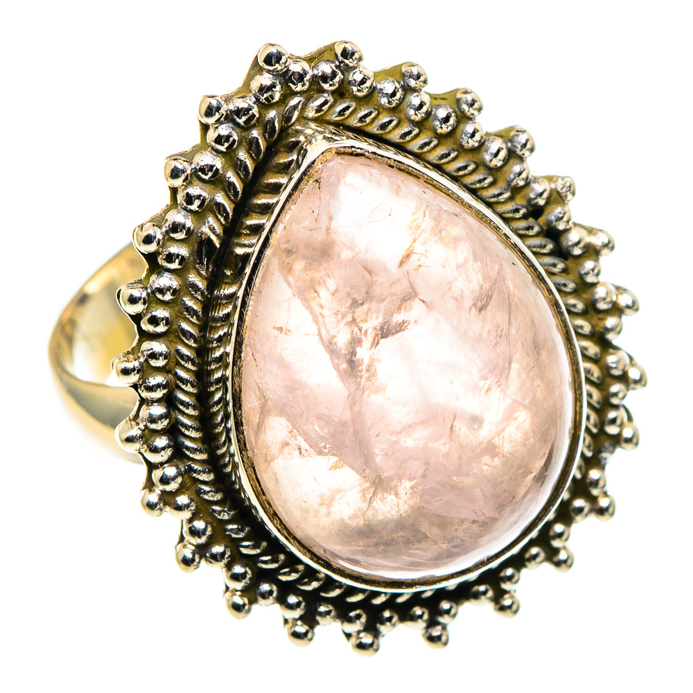 Rose Quartz Rings handcrafted by Ana Silver Co - RING86534