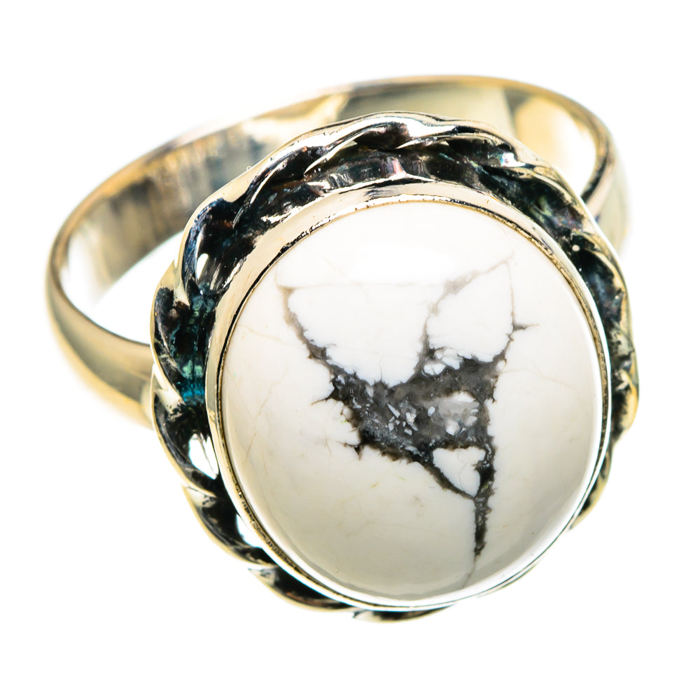 Howlite Rings handcrafted by Ana Silver Co - RING86570