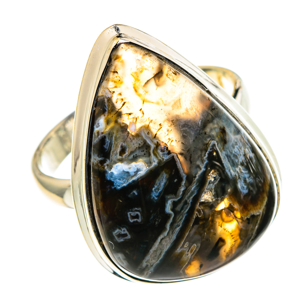 Turkish Tube Agate Rings handcrafted by Ana Silver Co - RING86594