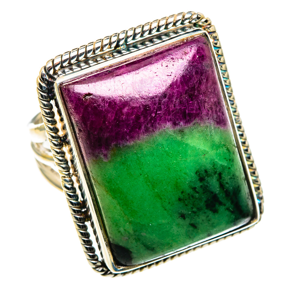 Ruby Zoisite Rings handcrafted by Ana Silver Co - RING86611