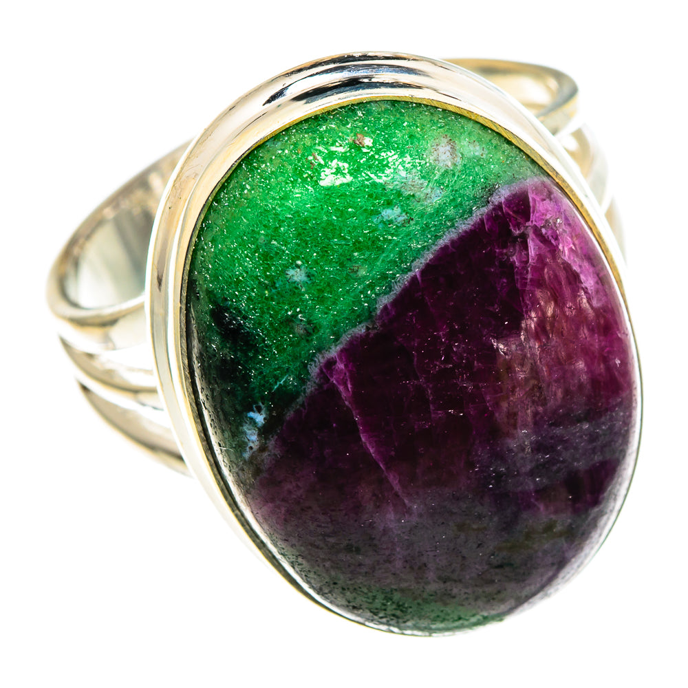 Ruby Zoisite Rings handcrafted by Ana Silver Co - RING86612