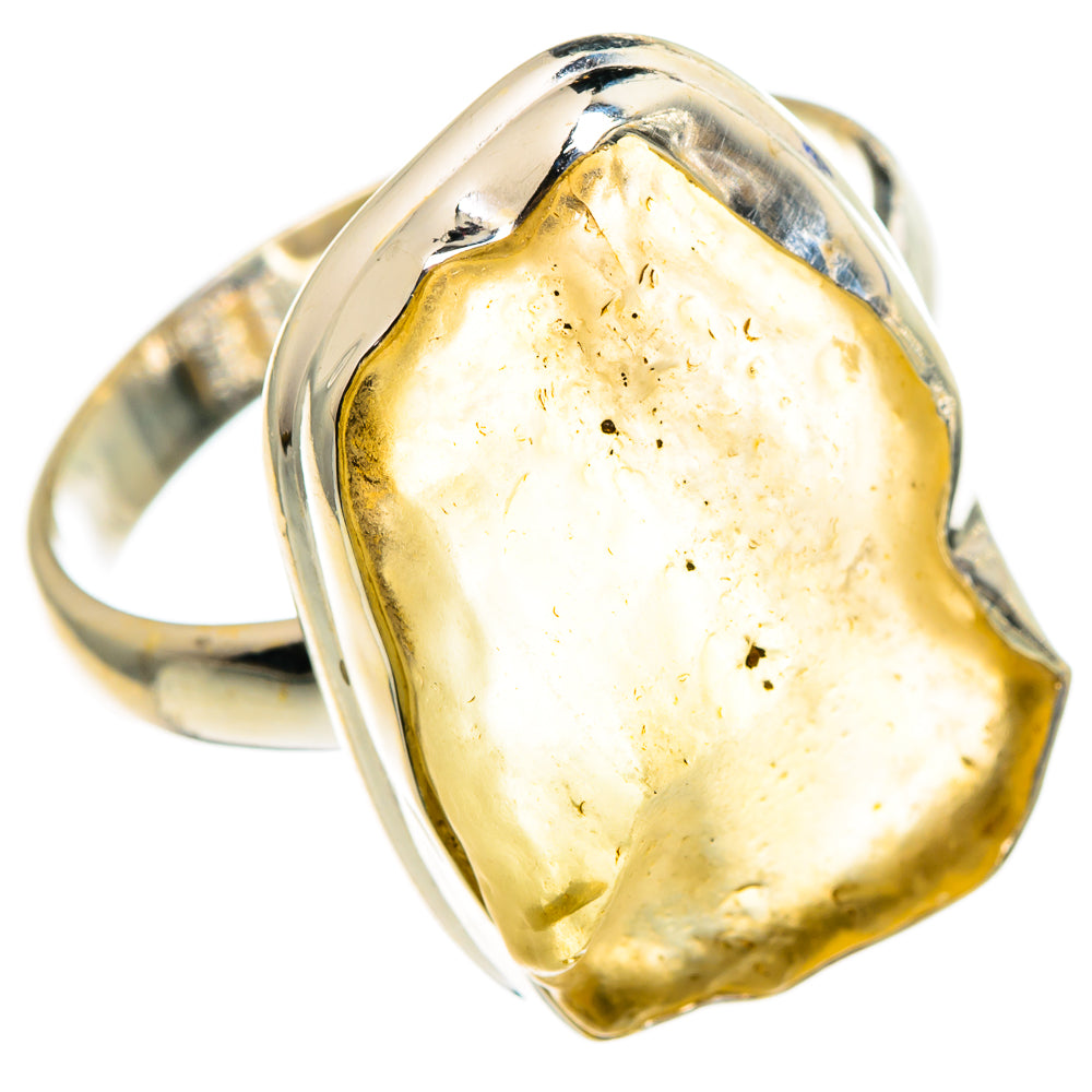 Libyan Desert Glass Rings handcrafted by Ana Silver Co - RING86636