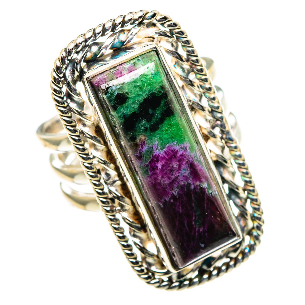Ruby Zoisite Rings handcrafted by Ana Silver Co - RING86646
