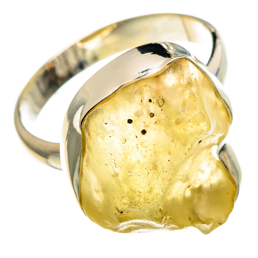 Libyan Desert Glass Rings handcrafted by Ana Silver Co - RING86712 - Photo 2