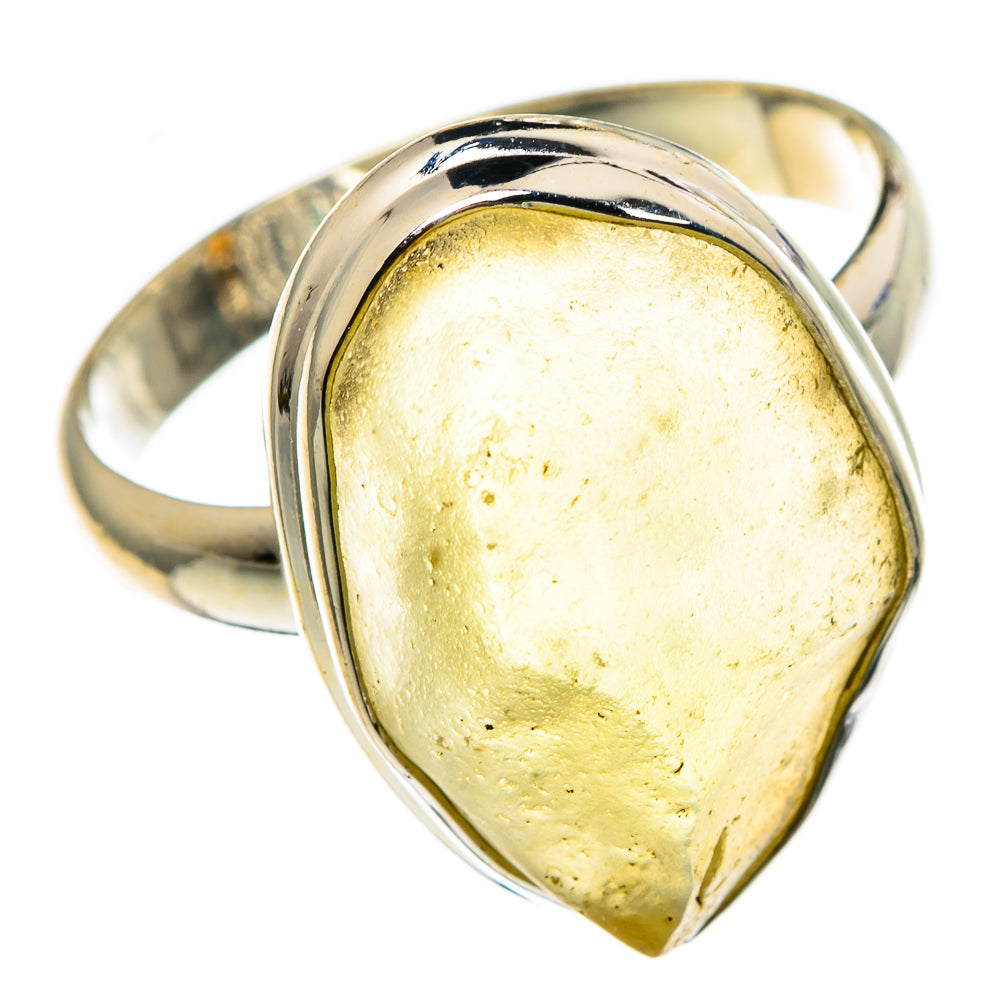 Libyan Desert Glass Rings handcrafted by Ana Silver Co - RING86746