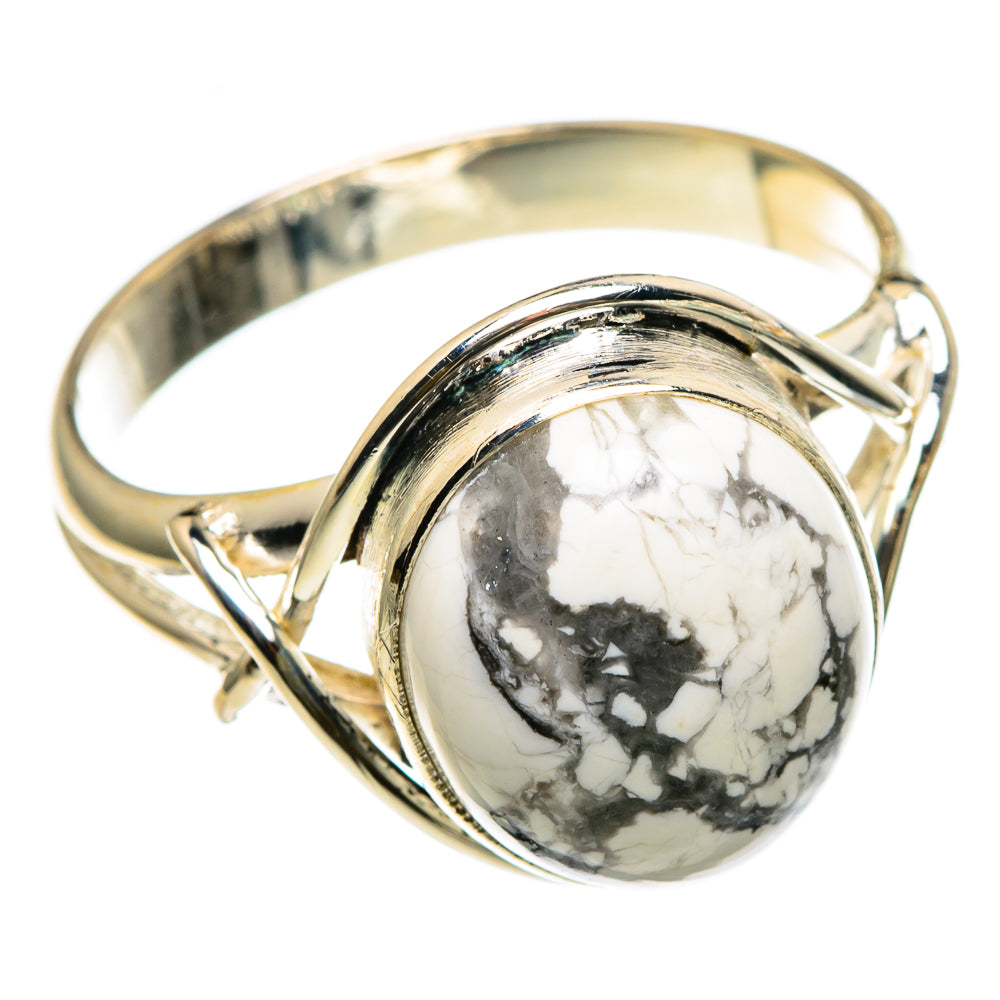 Howlite Rings handcrafted by Ana Silver Co - RING86756