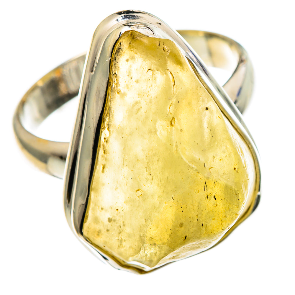 Libyan Desert Glass Rings handcrafted by Ana Silver Co - RING86773