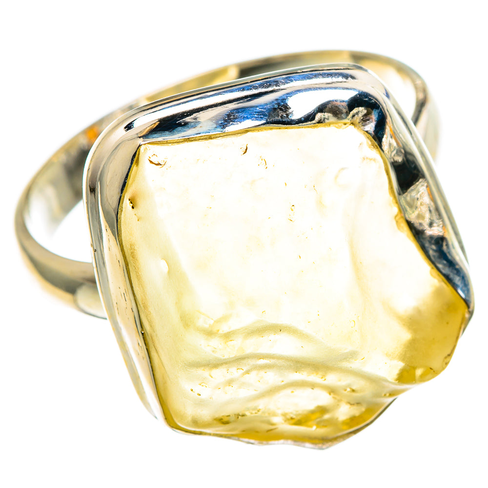 Libyan Desert Glass Rings handcrafted by Ana Silver Co - RING86808