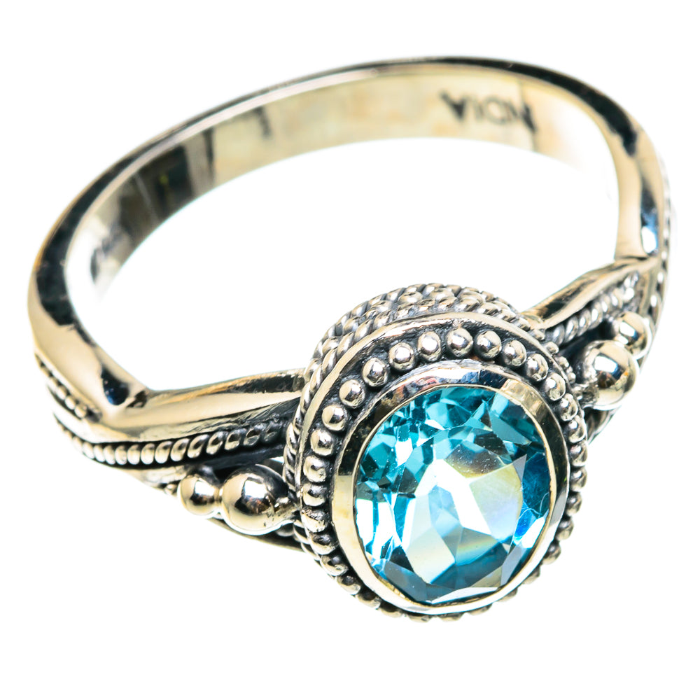 Blue Topaz Rings handcrafted by Ana Silver Co - RING86826