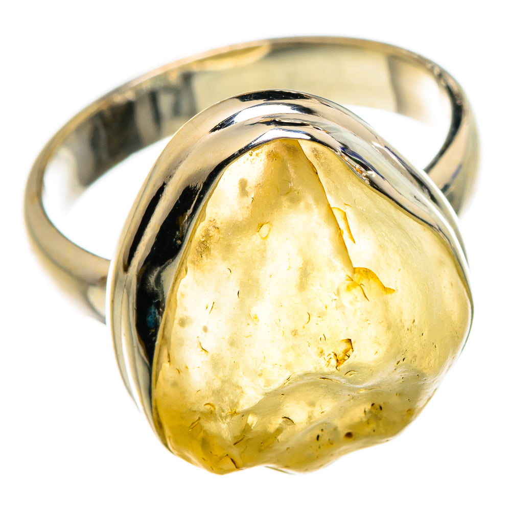 Libyan Desert Glass Rings handcrafted by Ana Silver Co - RING86872