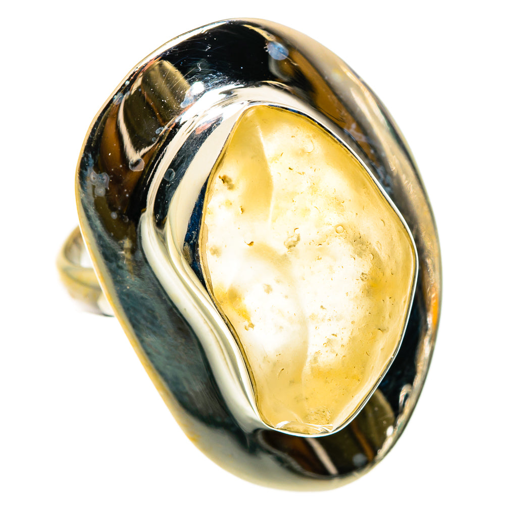 Libyan Desert Glass Rings handcrafted by Ana Silver Co - RING86907