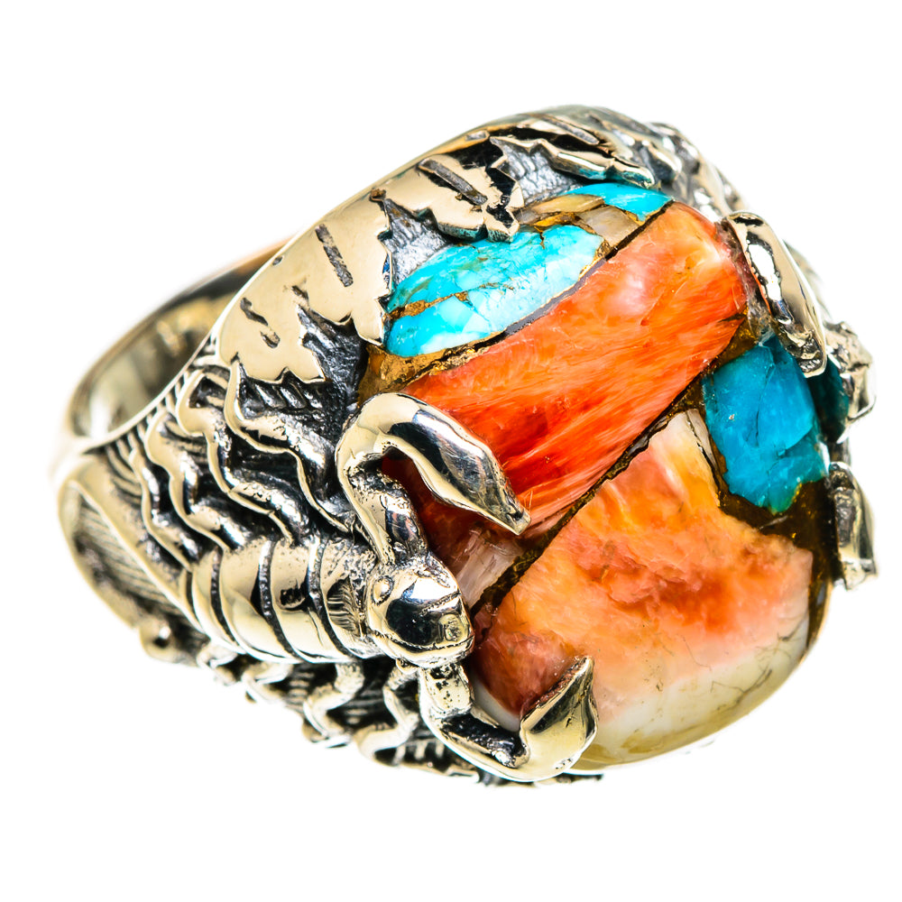 Spiny Oyster Turquoise Rings handcrafted by Ana Silver Co - RING86999