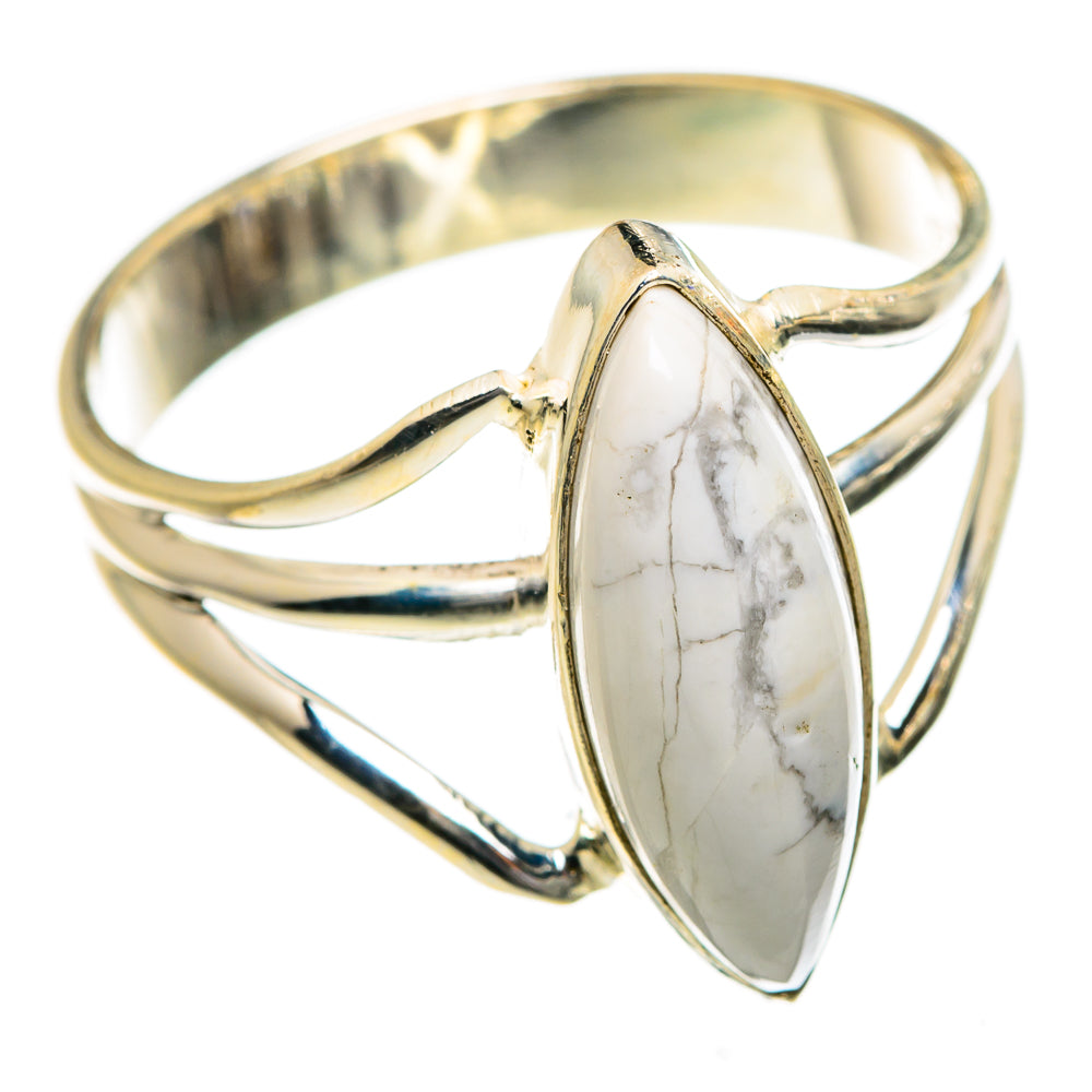 Howlite Rings handcrafted by Ana Silver Co - RING87047