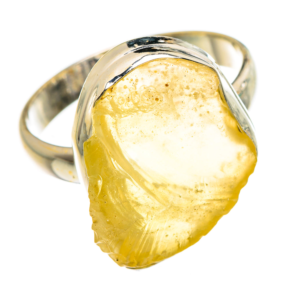 Libyan Desert Glass Rings handcrafted by Ana Silver Co - RING87060 - Photo 2