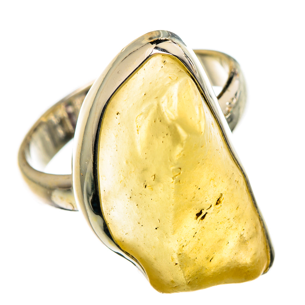 Libyan Desert Glass Rings handcrafted by Ana Silver Co - RING87078