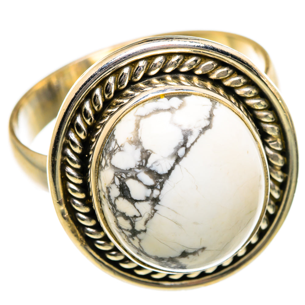 Howlite Rings handcrafted by Ana Silver Co - RING87118