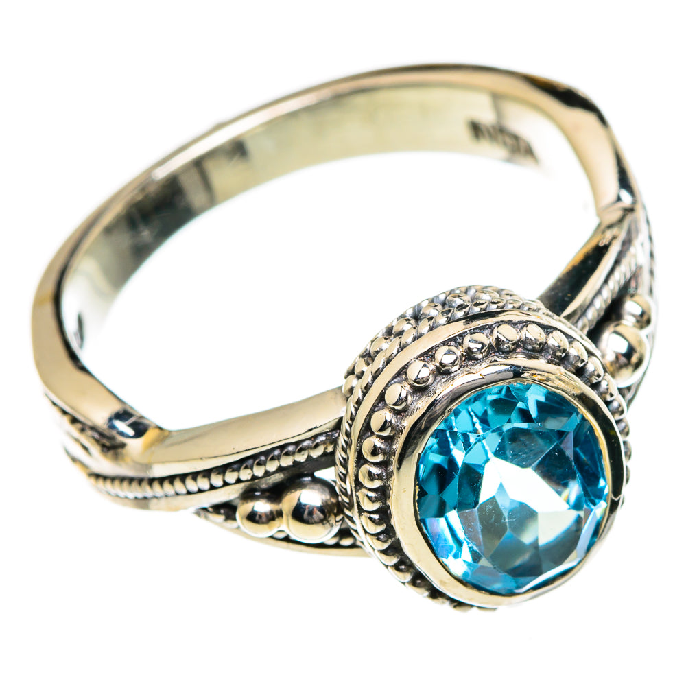 Blue Topaz Rings handcrafted by Ana Silver Co - RING87123