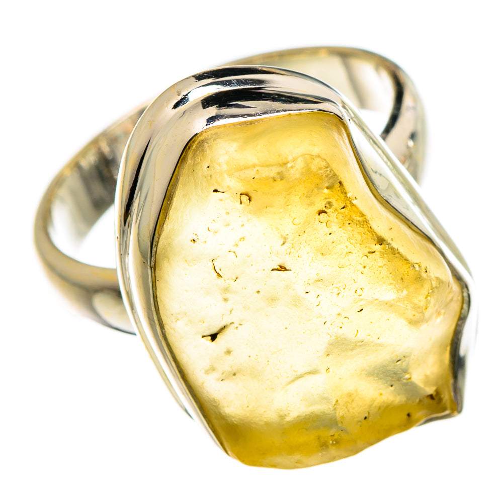 Libyan Desert Glass Rings handcrafted by Ana Silver Co - RING87130