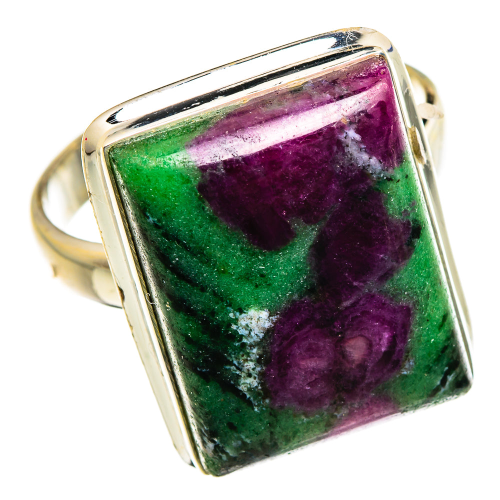 Ruby Zoisite Rings handcrafted by Ana Silver Co - RING87274
