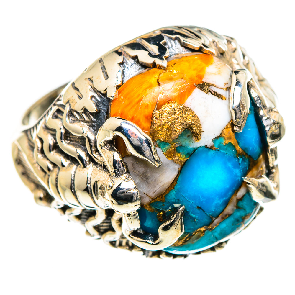 Spiny Oyster Turquoise Rings handcrafted by Ana Silver Co - RING87276