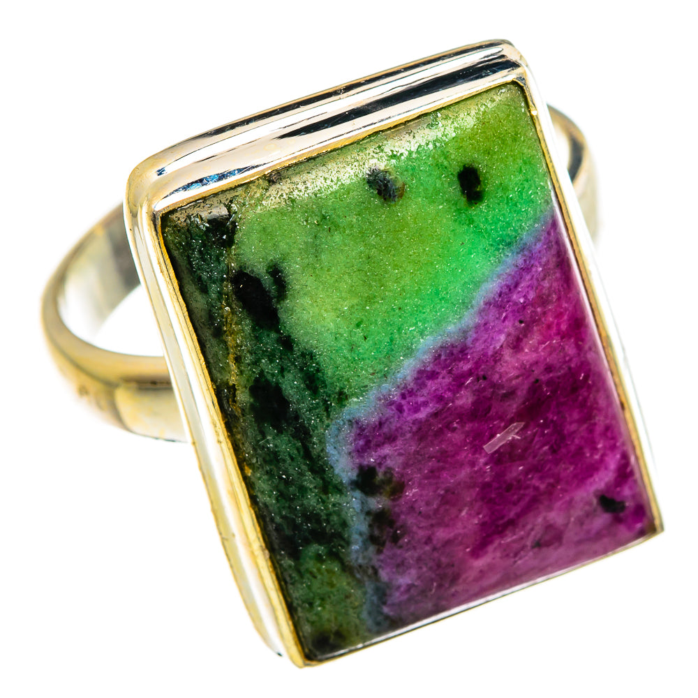 Ruby Zoisite Rings handcrafted by Ana Silver Co - RING87317