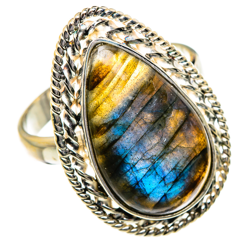 Labradorite Rings handcrafted by Ana Silver Co - RING87322
