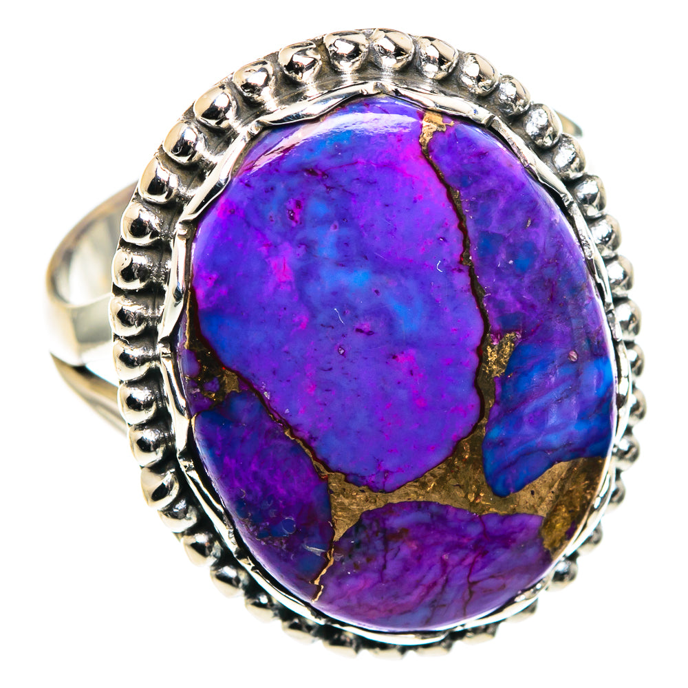 Purple Copper Composite Turquoise Rings handcrafted by Ana Silver Co - RING87553