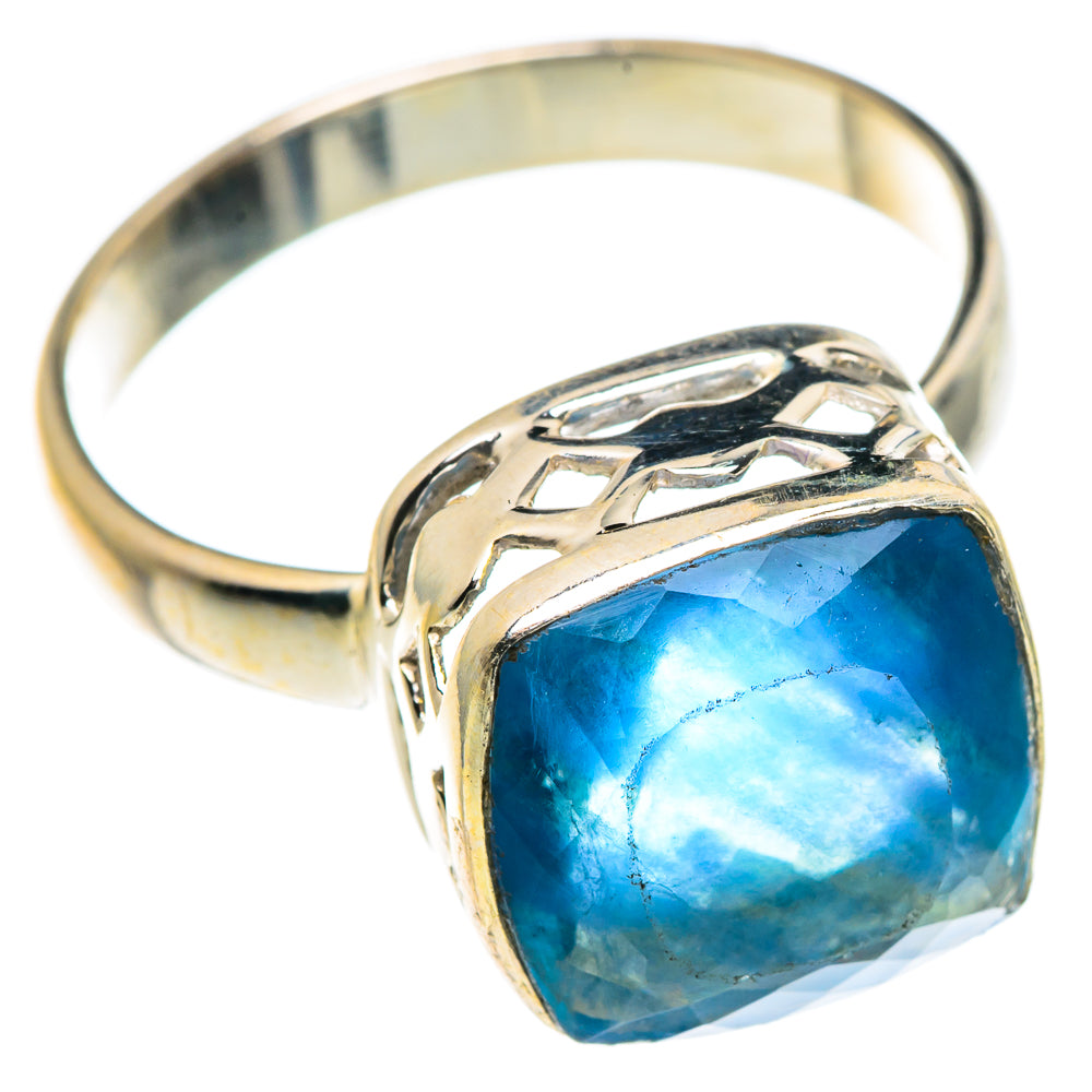Blue Fluorite Rings handcrafted by Ana Silver Co - RING87576