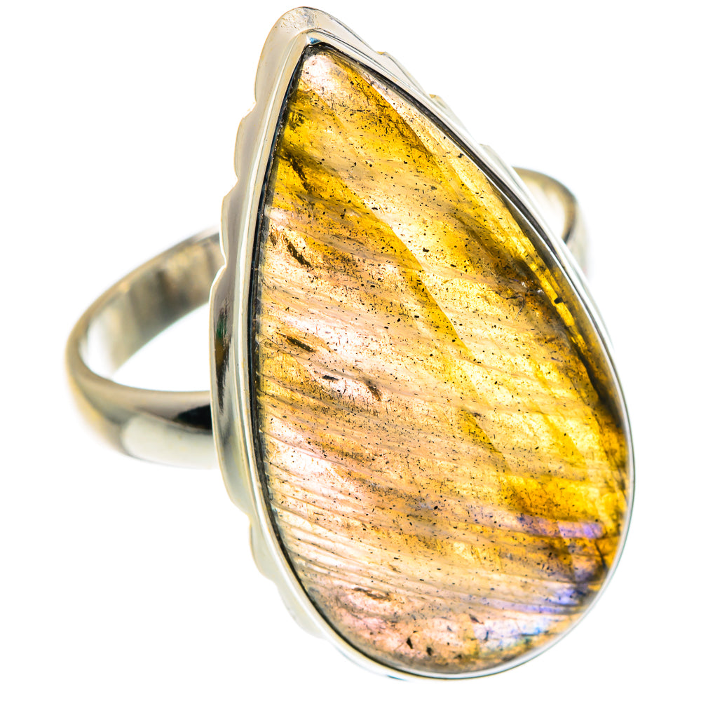Labradorite Rings handcrafted by Ana Silver Co - RING87617