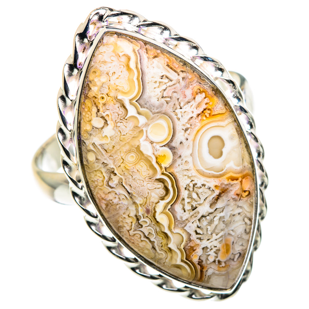 Crazy Lace Agate Rings handcrafted by Ana Silver Co - RING87629