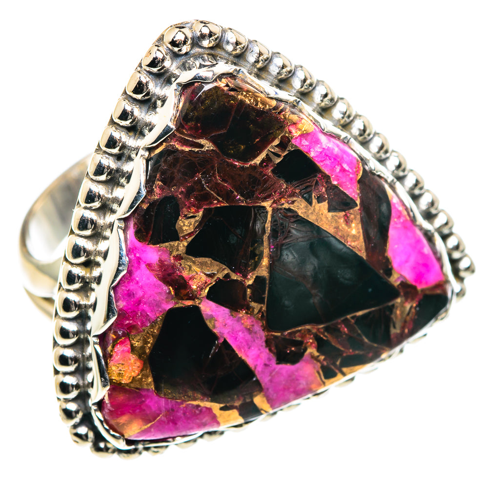 Purple Copper Composite Turquoise Rings handcrafted by Ana Silver Co - RING87632