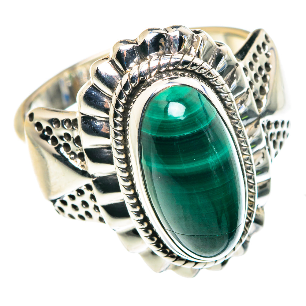 Malachite Rings handcrafted by Ana Silver Co - RING87830