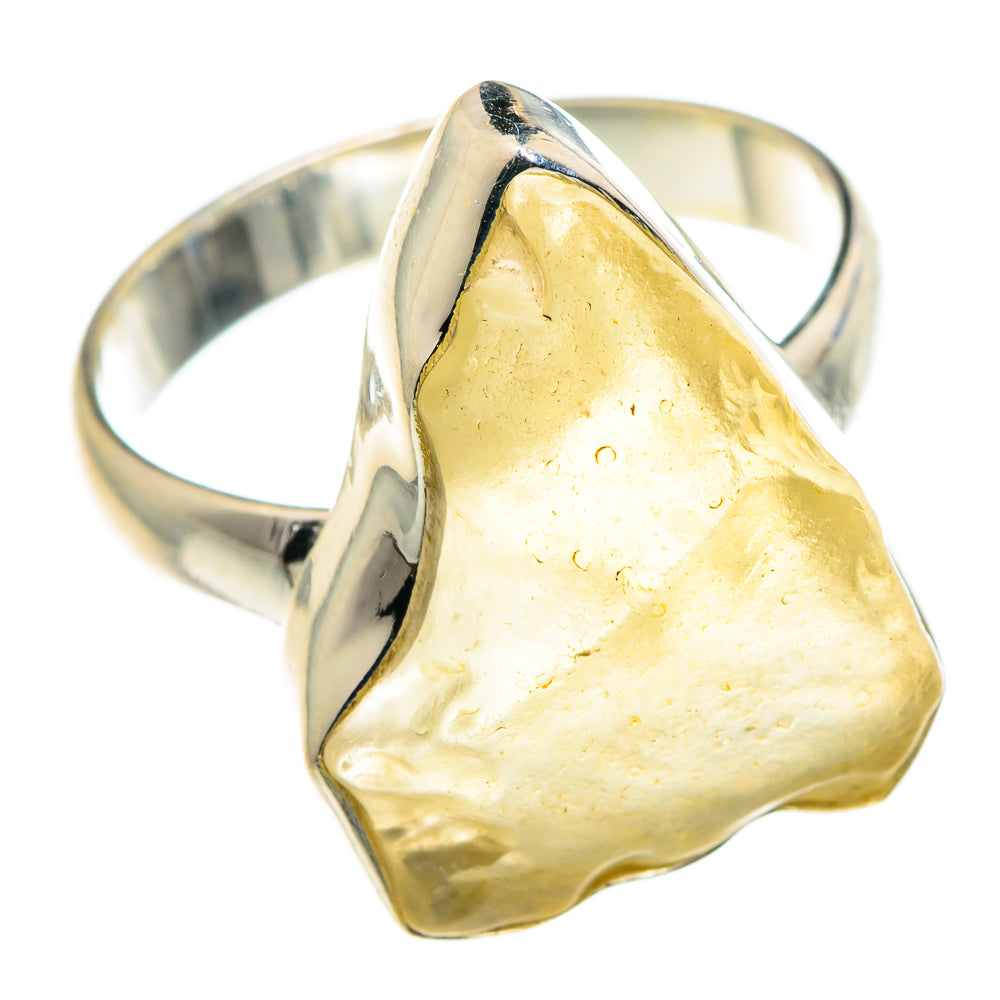 Libyan Desert Glass Rings handcrafted by Ana Silver Co - RING87874 - Photo 2