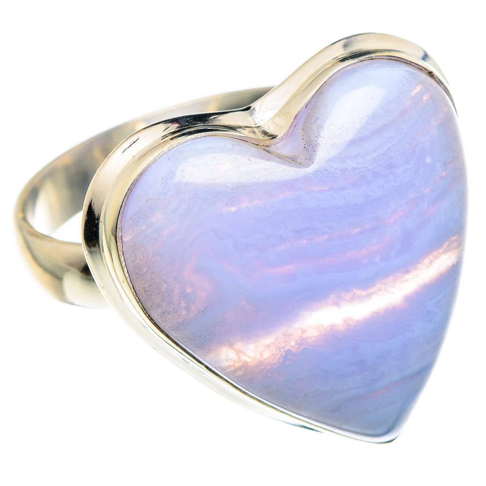 Blue Lace Agate Rings handcrafted by Ana Silver Co - RING87880