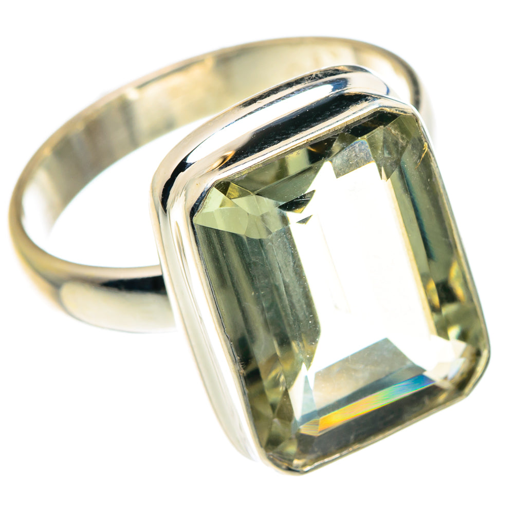 Green Amethyst Rings handcrafted by Ana Silver Co - RING87887