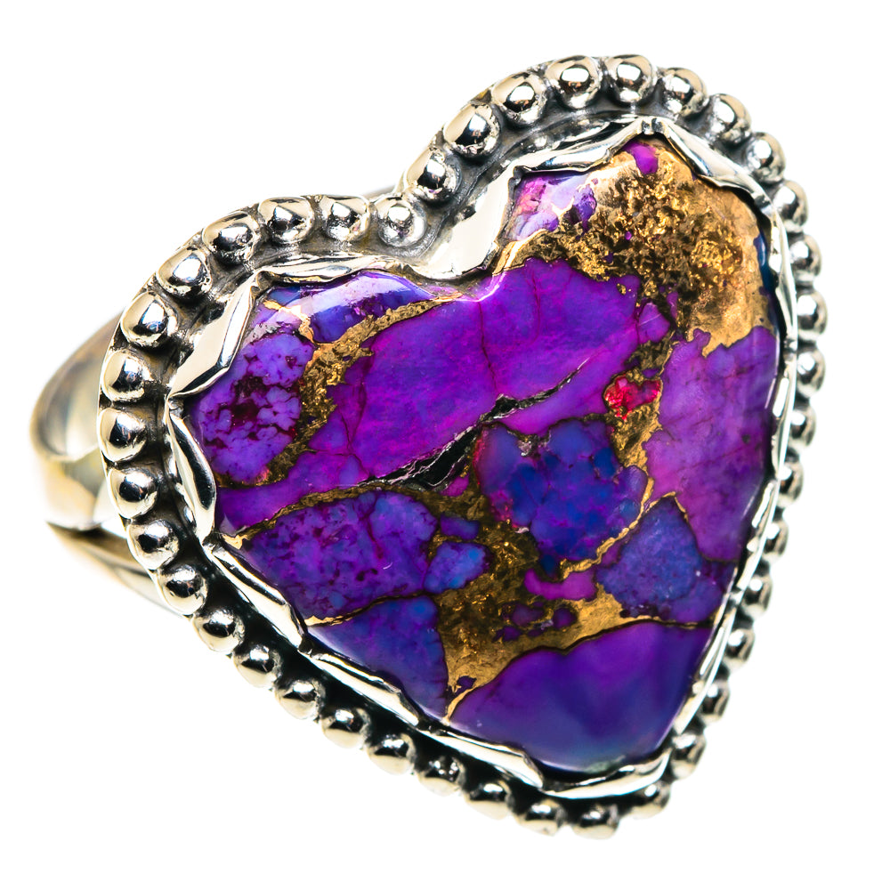 Purple Copper Composite Turquoise Rings handcrafted by Ana Silver Co - RING87892