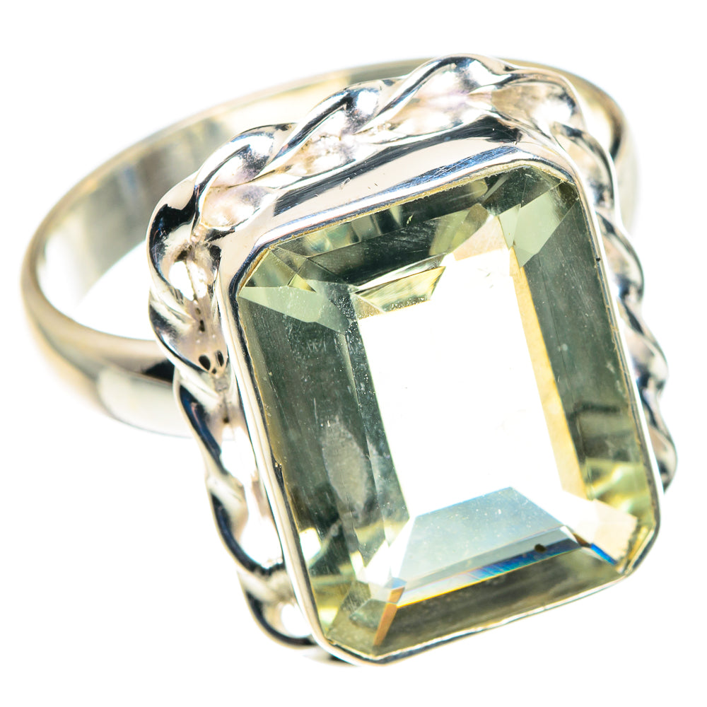 Green Amethyst Rings handcrafted by Ana Silver Co - RING87930