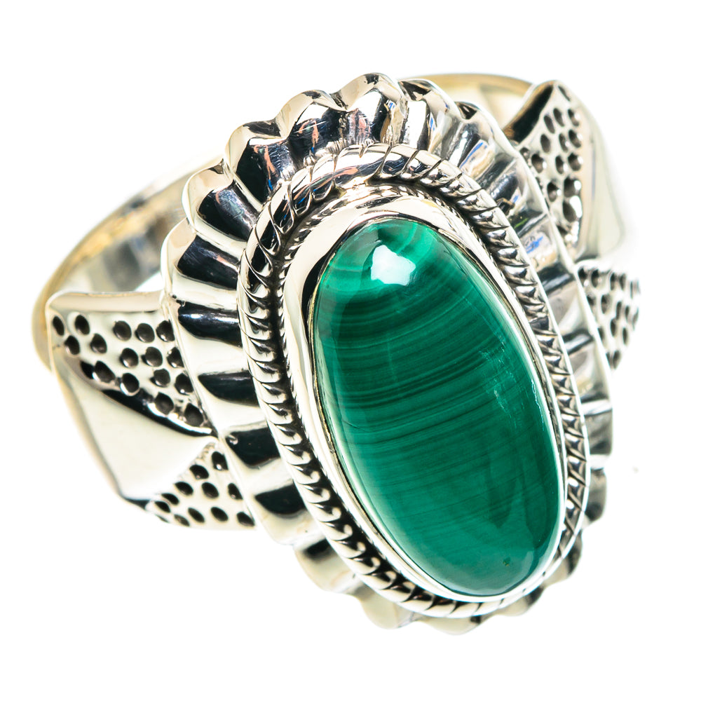 Malachite Rings handcrafted by Ana Silver Co - RING87942
