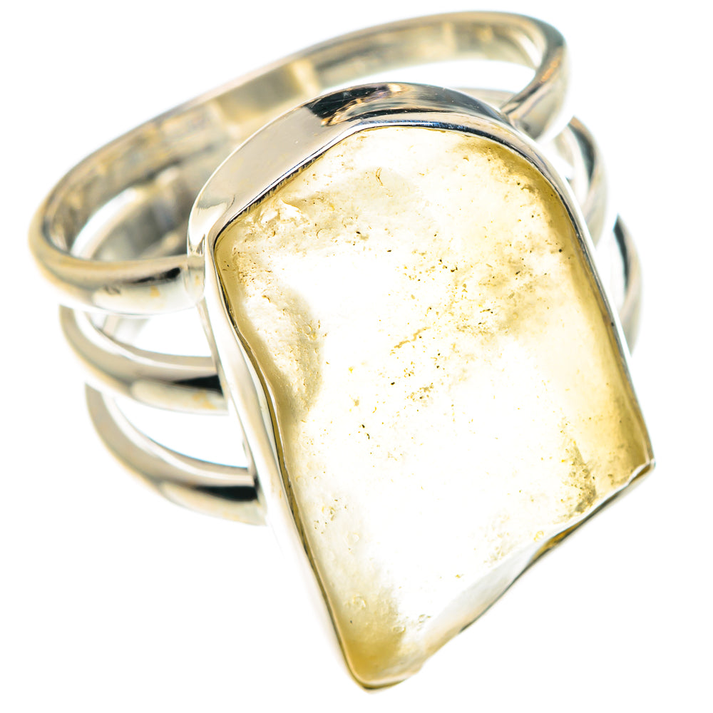 Libyan Desert Glass Rings handcrafted by Ana Silver Co - RING87957