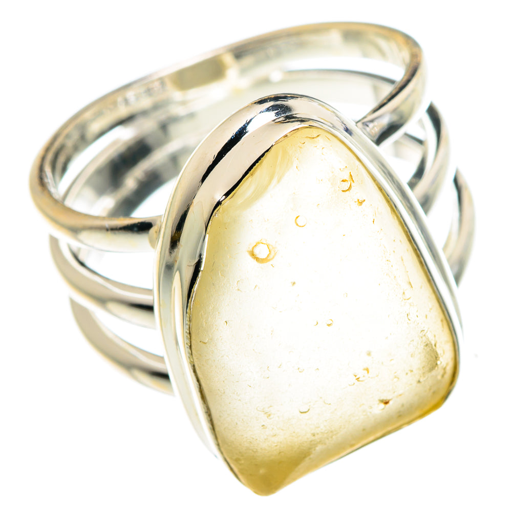 Libyan Desert Glass Rings handcrafted by Ana Silver Co - RING87981