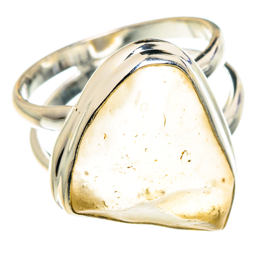 Libyan Desert Glass Rings handcrafted by Ana Silver Co - RING87999 - Photo 2