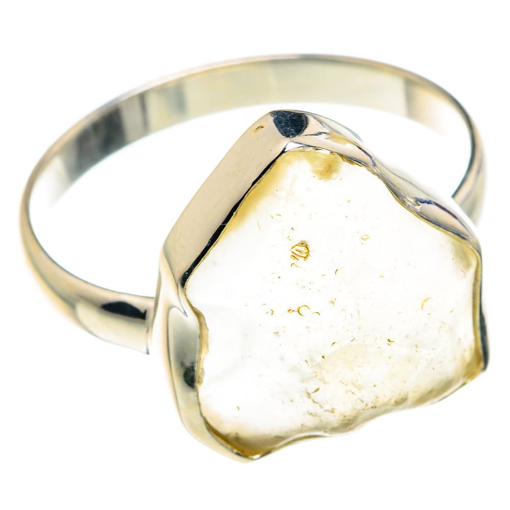 Libyan Desert Glass Rings handcrafted by Ana Silver Co - RING88002