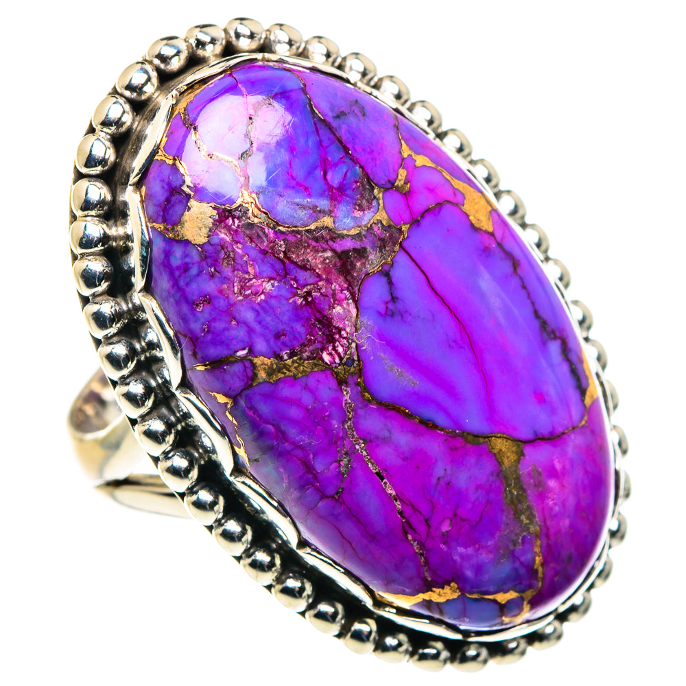 Purple Copper Composite Turquoise Rings handcrafted by Ana Silver Co - RING88021