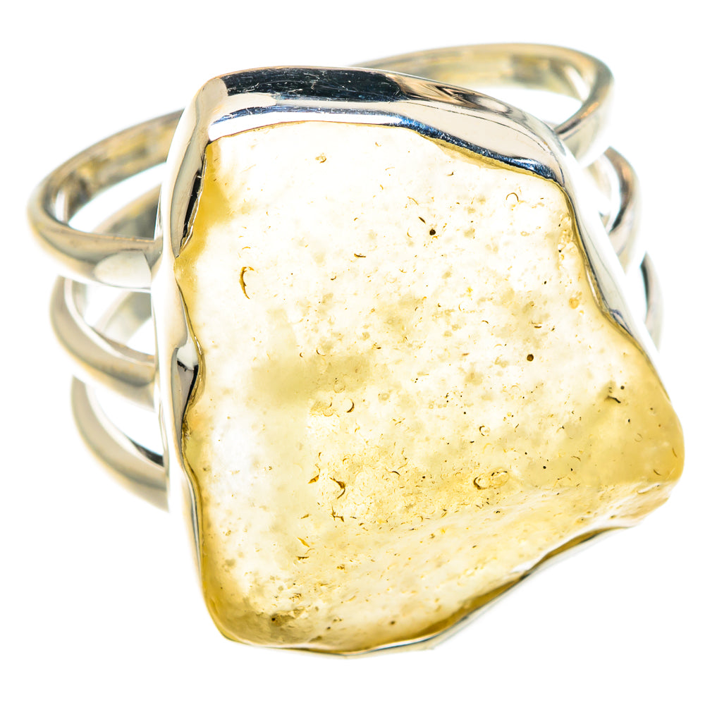Libyan Desert Glass Rings handcrafted by Ana Silver Co - RING88108