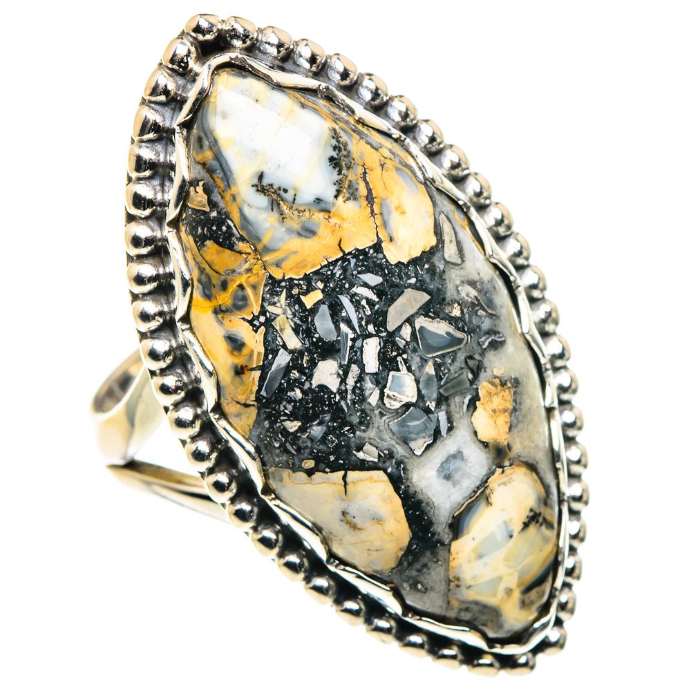 Pyrite Agate Rings handcrafted by Ana Silver Co - RING88127