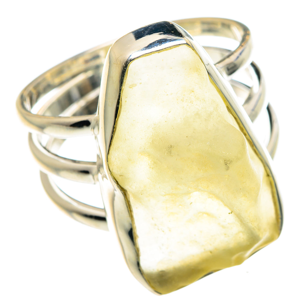 Libyan Desert Glass Rings handcrafted by Ana Silver Co - RING88128