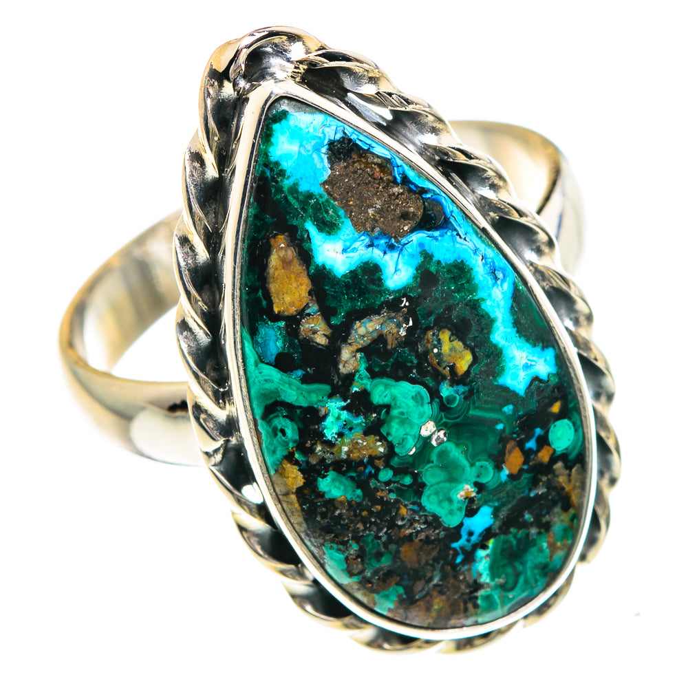 Malachite In Chrysocolla Rings handcrafted by Ana Silver Co - RING88159