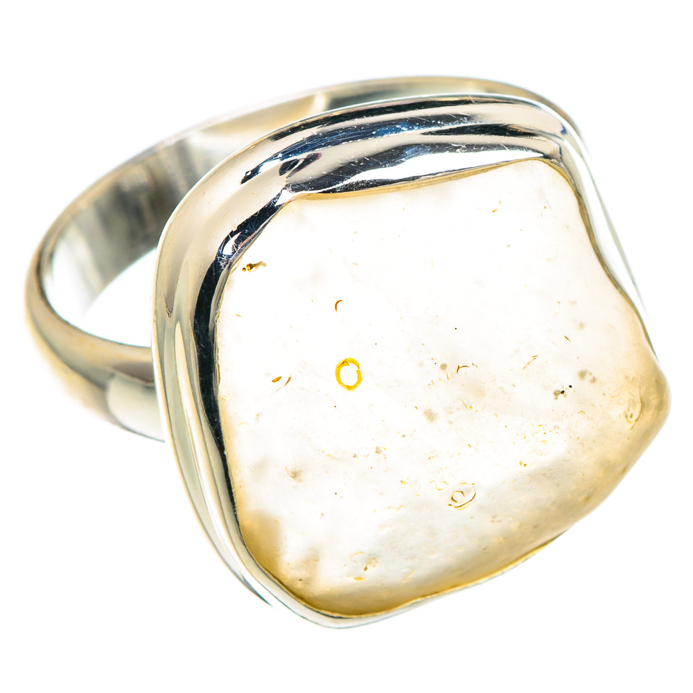 Libyan Desert Glass Rings handcrafted by Ana Silver Co - RING88176