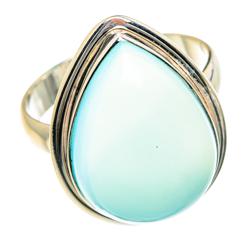 Aqua Chalcedony Rings handcrafted by Ana Silver Co - RING88231