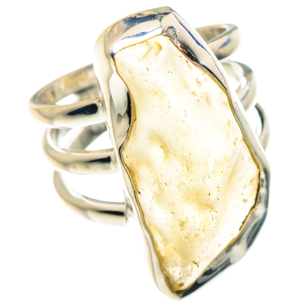 Libyan Desert Glass Rings handcrafted by Ana Silver Co - RING88242